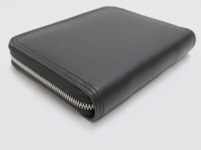 J & M DAVIDSON Unused Leather Round Zip Card & Coin case