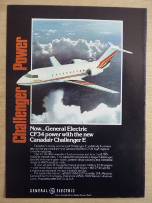 9/1979 PUB GENERAL ELECTRIC AIRCRAFT ENGINE CF34 CANADAIR CHALLENGEGER E AD