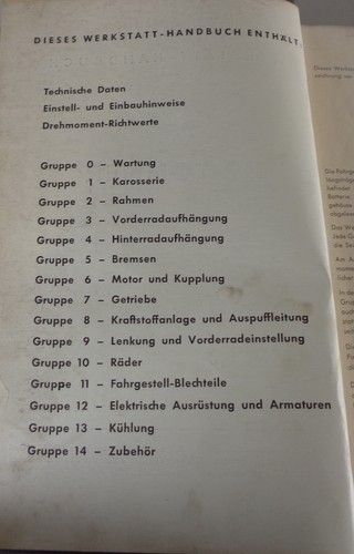 Werkstatthandbuch Opel Blitz 1,9 Tonner Baujahre 1960-1965 Stand 02/1961 - Bild 3 von 10