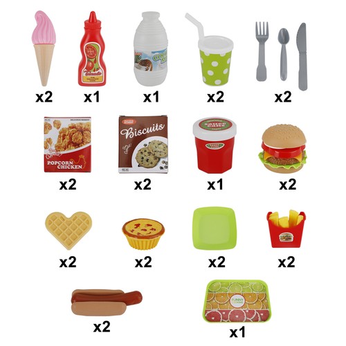 30 Pcs Play Food Pretend Toys Kitchen Set Pretend Food Children Toy Set For Kids - Picture 8 of 15