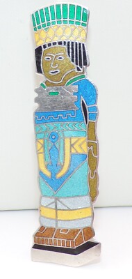Castleton TAXCO STERLING SILVER Egyptian KING Signed PENDANT / BROOCH No Chain