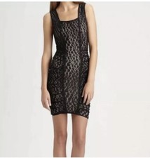 bcbgeneration dress Leopard Ruched Sz L 