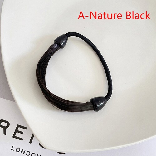 Faux Wig Hair Elastic Rope Ring Ponytail Holders Hair Bands Elastic Hair Ties - Picture 16 of 20