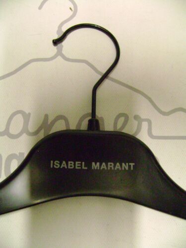 ISABEL MARANT BLACK PLASTIC 16 1/4" SLOTTED DRESS SHIRT HANGERS SET 50 - Afbeelding 1 van 4