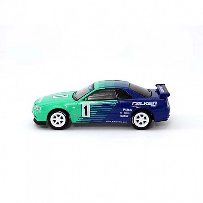 Nissan Skyline GT-R 2002 (34) #1 neumáticos Falken asfalto 1:64 Greenlight 51150-5C1 Foto 3 de 4