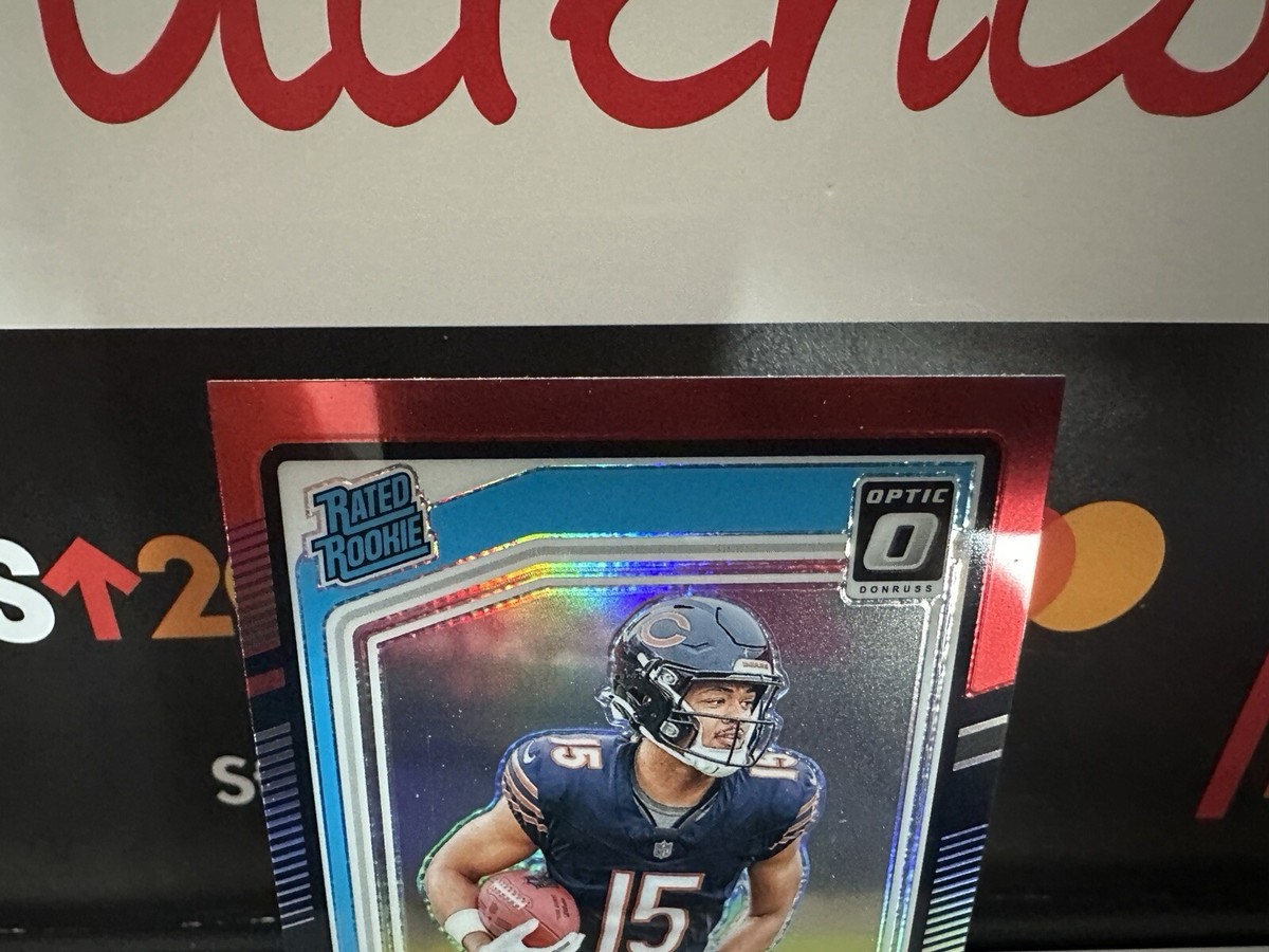 2024 Panini Donruss Rome Odunze Red Green Silver Optic Rated
