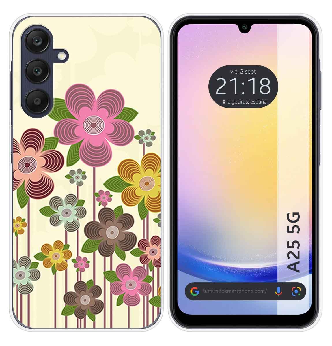 Cover Silicone per Samsung Galaxy A25 5G Disegno Primavera IN Fiore Disegni