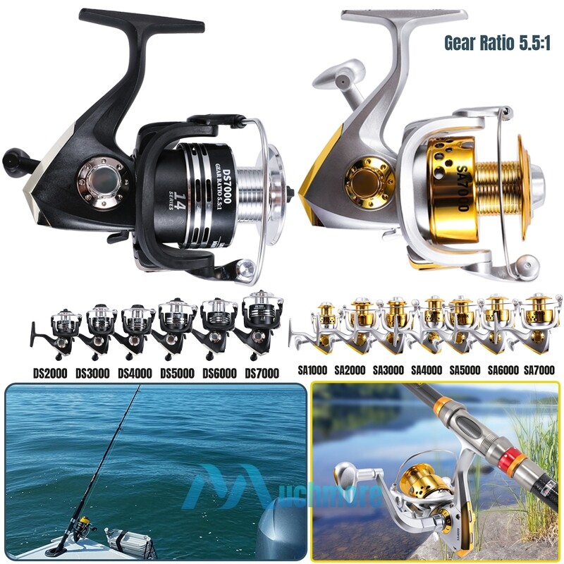 Ultra Smooth Powerful Spinning Fishing Reel Gear Ratio Left Right  Hand USA