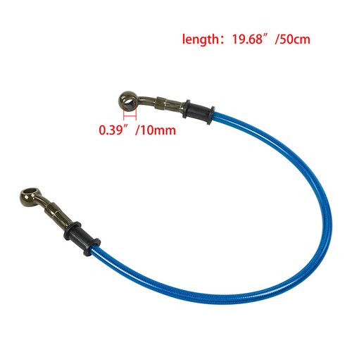 50cm-120cm Motorbike Braided Brake Clutch Oil Hose Line Pipe Stainless Steel - Picture 9 of 21