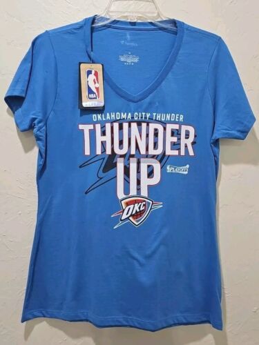 Oklahoma City Thunder Womens V Neck T Shirt Fanatics Sz M