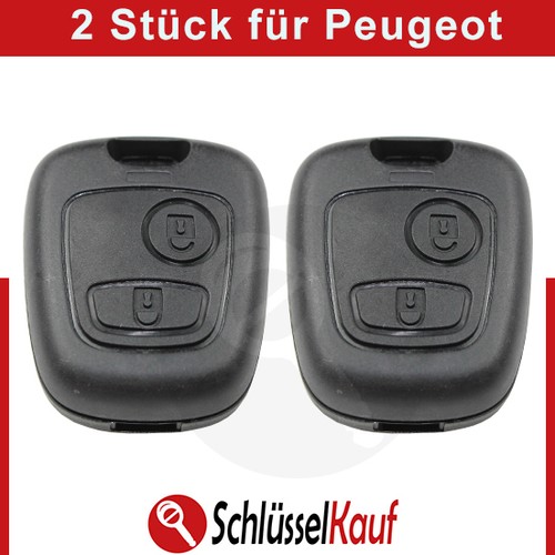 2 Stück Autoschlüssel Gehäuse Funk passend für PEUGEOT 106 206 207 306 307 806 - Picture 2 of 24