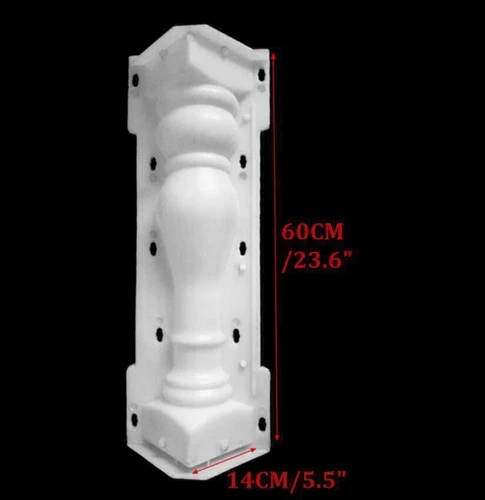 2 Piezas/Juego Moldes Plástico Balaustradas Molde para Hormigón Yeso Cemento Fundición- - Imagen 5 de 5
