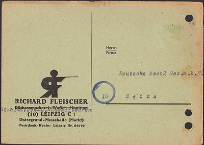 LEIPZIG, Postkarte 1945, Richard Fleischer