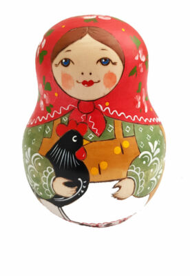 Poupée russe avec grelot - Cadeau Russe peint par Vladimirova