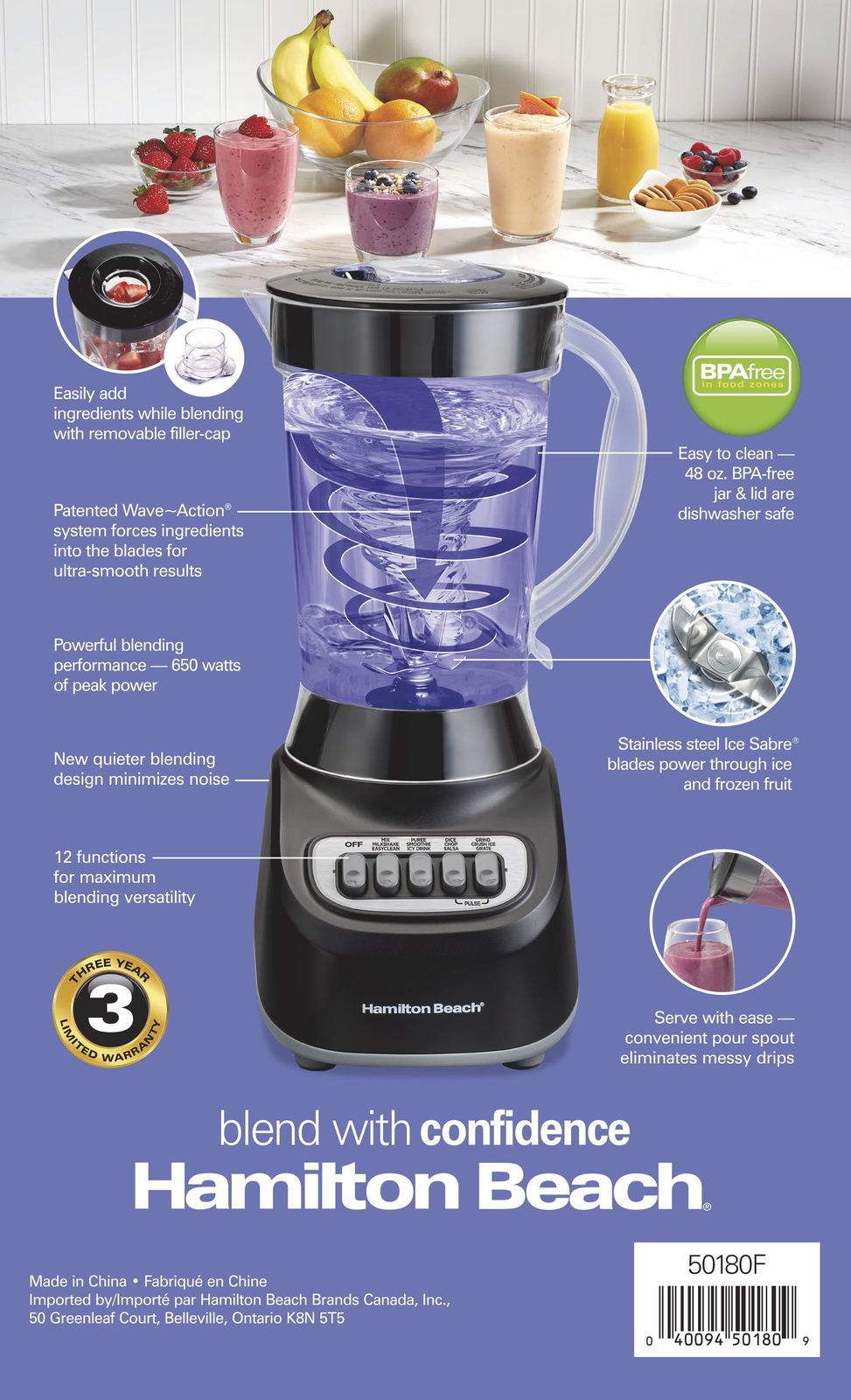 Food Blender Smoothie Milkshake Maker Food Processor Fruit Juicer Mixer Grinder