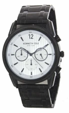 KENNETH COLE NY CHRONOGRAPH BLACK ST. STEEL MEN'S WATCH KC50229004 STORE DISPLAY