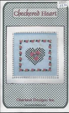 Charland Designs~Checkered Heart ~with Charm cross stitch 