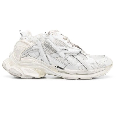 スニーカー BALENCIAGA Runner Sneakers - Balenciaga - Synthetic - White Balenciaga White Runner Sneakers Balenciaga