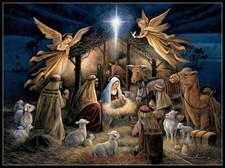 The Nativity - DIY Chart Counted Cross Stitch Patterns Needlework DMC Color