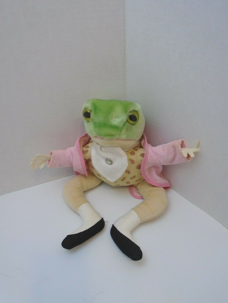 Frog Plush inspired Frog and toad pink dress coat spot on