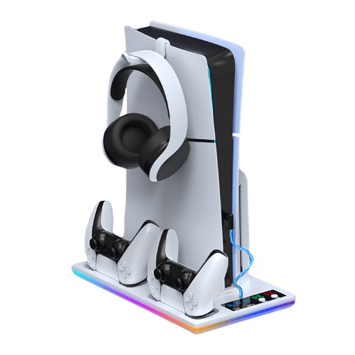 Cooling Station Stand for PS5/PS5 Slim with Controller Charging Base, USB HUB - Picture 10 of 18