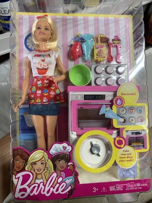 barbie careers bakery chef doll and playset