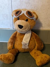 Manhattan Toy Aviator Pilot Airplane Googles  Teddy Bear Plush Doll Stuffed 14”
