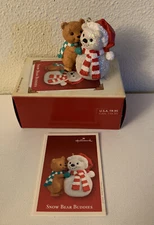Snow Bear Buddies 2005 Hallmark Christmas Ornament in box Snowman