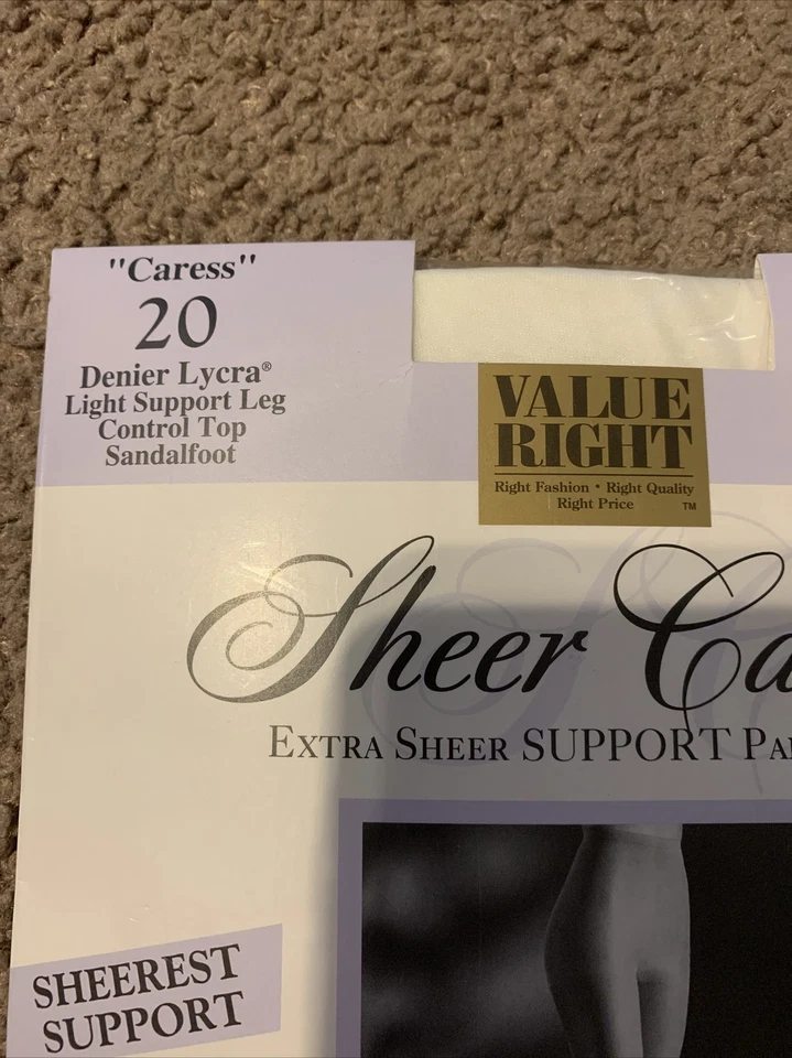 Pantimedias Sheer Caress para mujer soporte ligero control de piernas top talla SHORT blancas 80 Foto 4 de 4