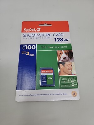 Kingston SD/128MB Secure Digital Memory Card  New Factory Sealed 
