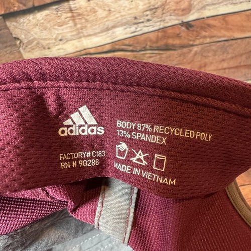 Adidas Aeroready Womens Hat Burgundy Baseball Cap H & L Adjustable Lightweight - Picture 7 of 7
