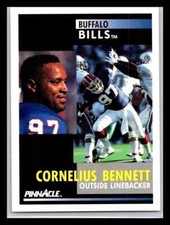 1991 PINNACLE Football #56 - CORNELIUS BENNETT, Buffalo Bills/Outside Linebacker