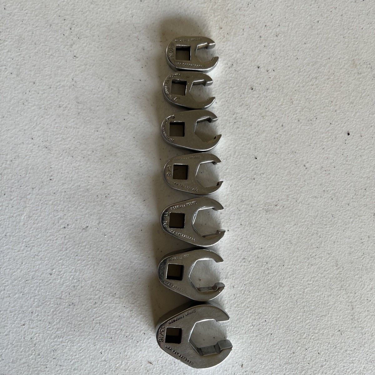 3/8 in. SAE Crowfoot Flare Nut Wrench Set, 7 Pc. 3/8 in. SAE Crowfoot Flare Nut Wrench Set, 7 Pc.