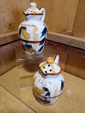 Nasco Salt & Pepper Shakers Fruits/Flowers/ Pitcher Shape Fall Colors From Japan