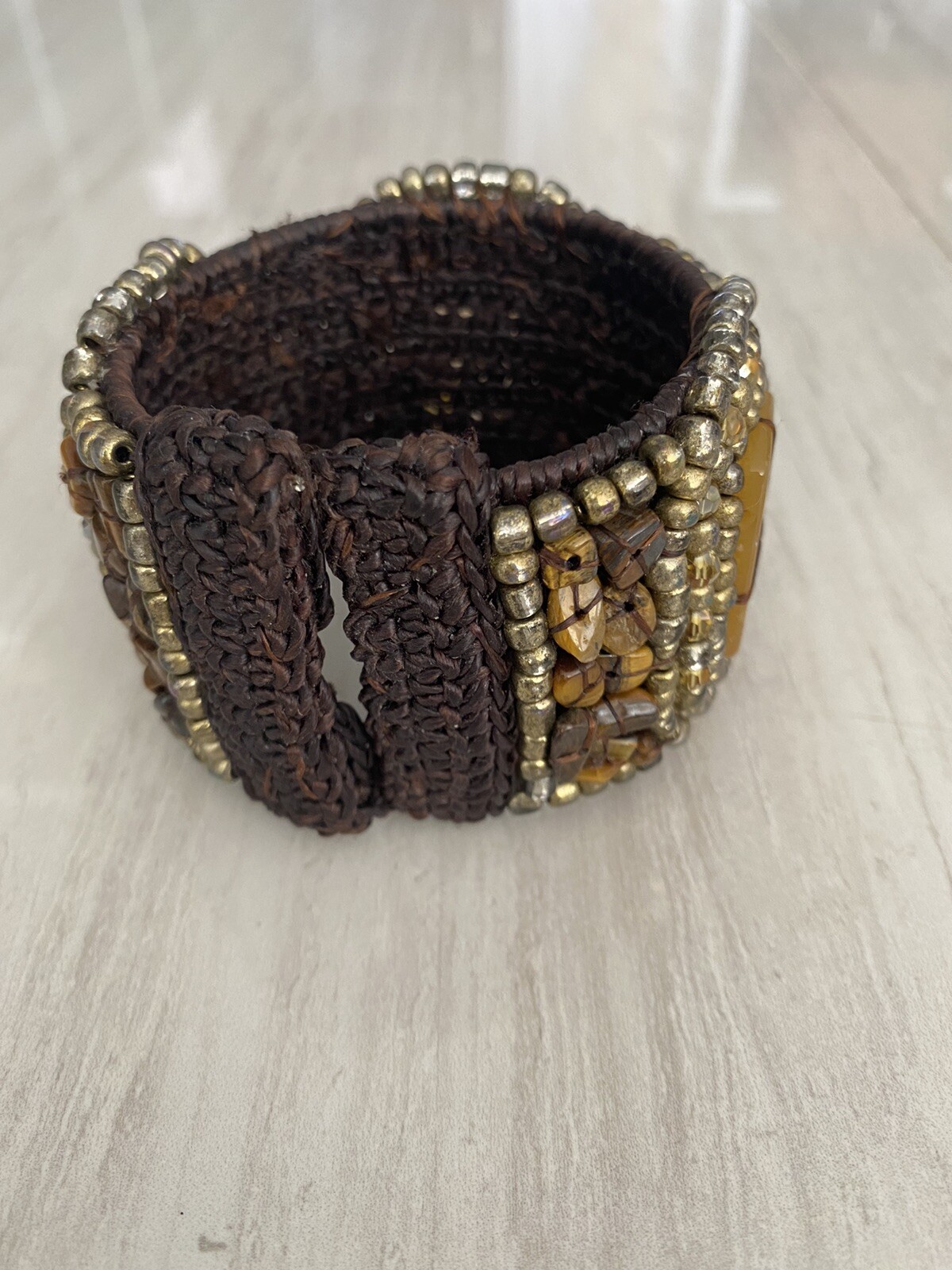 Handmade Gemstone Cuff Bracelet - image 3