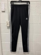 Adidas Women's Track Pants GD2361, Black with White Stripes, Size Small