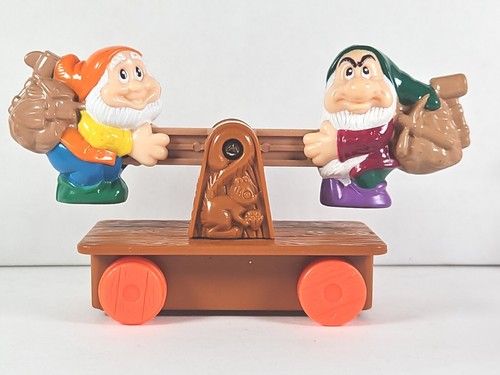 1992 5 Dwarves Happy Grumpy Bashfull Dopey Sneezy Wishing Well Disney Snow White - 第 9/16 張圖片