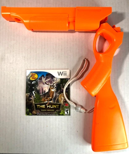 The Hunt Trophy Showdown Nintendo Wii With Orange Shotgun Rifle Tested Game