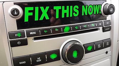 GM Yukon Tahoe Peeling Stereo Radio Button Sticker Fix Decals 