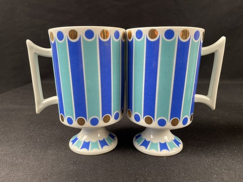 •• Set of 6 Vintage Mid Century Royal Crown Arnart Smug Mug Carnival #4156 Cups - Picture 5 of 10