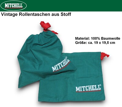 (3,50 /Stk.) Mitchell - 2 Stoff-Rollentaschen für Sammler - Vintage