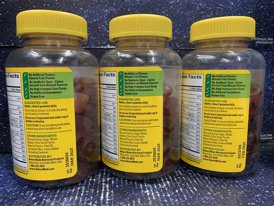 2 X Gomitas Multi Hechas en la Naturaleza para Adultos Nutricionales 90 Ct Exp: Leer Descripción Foto 3 de 4