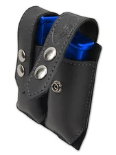 NEW Barsony Black Leather Dbl Mag Pouch for Browning Colt Mini/Pocket 22 25 380