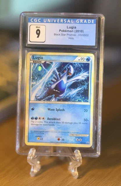 2010 POKEMON HEARTGOLD & SOULSILVER PROMO #HGSS02 LUGIA-HOLO CGC 9 WITH SWIRL