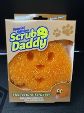 NEW Scrub Daddy Puppy Dog Version Flex Texture Soft Firm Orange Sponge Scrubber