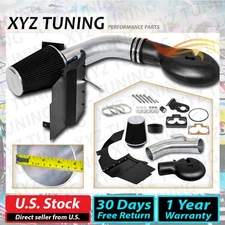 4" BLACK Heat Shield Cold Air Intake Kit + Filter For 97-98 Dakota 5.2L/5.9L V8