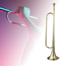 B Flachhorn Messinghorn Marschhorn mit Mundstück Trompete Blashorn