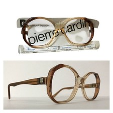 Vintage 1980s Pierre Cardin Eyeglass Frames Oversized Mod Frame Only / 51x19 ^