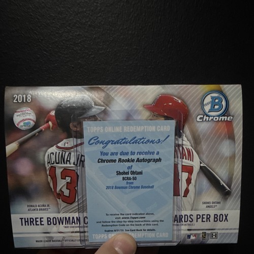 Topps 2018 Bowman Chrome Shohei Ohtani Rookie Auto Redemption (Expired) with Box