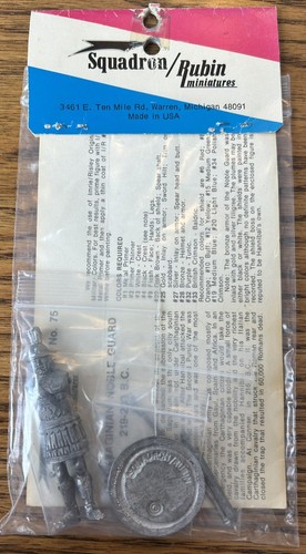 Squadron Rubin Miniatures Carthaginian Noble Guard 219-202 BC #75 Metal Kit NIP - Picture 3 of 3